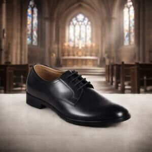 NEW Boy's Communion Dress Shoe - Black/Matte Lace Up - Size 2